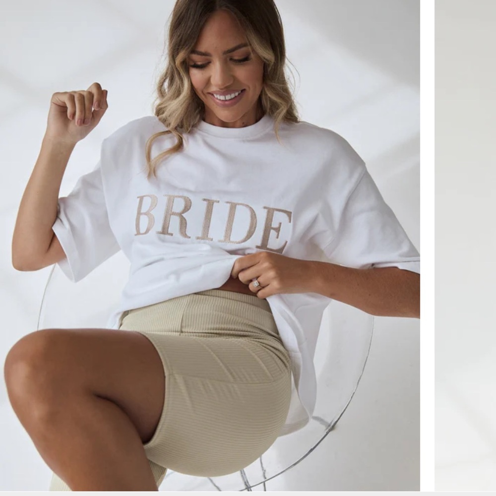 Six Stories Bride Statement Tee- White